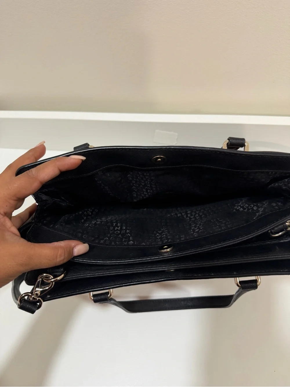 Kate Spade Laurel Way Reese Pink & Black Satchel